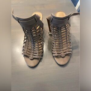 Elegant Brown Heeled Sandals